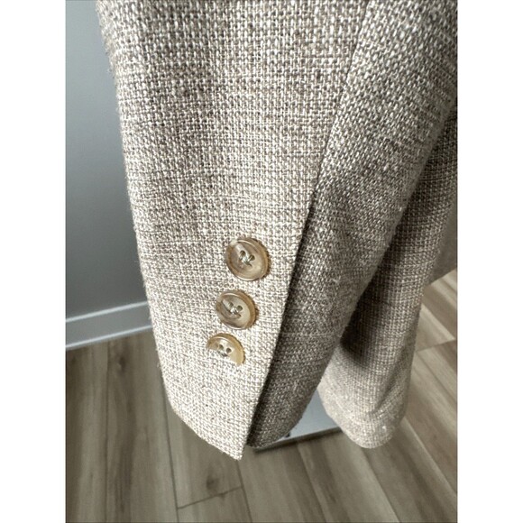 Mens Blazer 40R Tan Silk Tweed Towncraft Sport Coat Jacket Business Casual Light - Picture 7 of 13